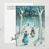 Scandinavisch geïnspireerd Winter Wonderland. bewe Kaart (Voorkant / Achterkant)