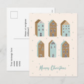 Scandinavisch geïnspireerd Xmas briefkaart. bewerk Feestdagenkaart (Voorkant / Achterkant)