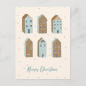 Scandinavisch geïnspireerd Xmas briefkaart. bewerk Feestdagenkaart (Voorkant)