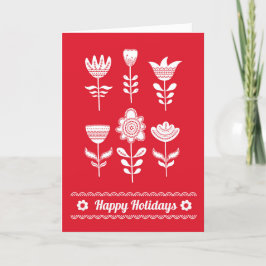Scandinavisch geïnspireerde kerstkaart.  Bewerkbaa Feestdagen Kaart