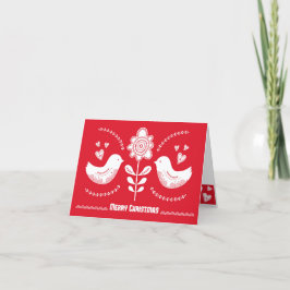 Scandinavisch geïnspireerde kerstkaart. Bewerkbaar Feestdagen Kaart