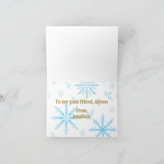 Scandinavisch geïnspireerde kerstkaart. Hygge bewe Feestdagen Kaart (Binnen)