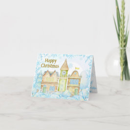 Scandinavisch geïnspireerde kerstkaart. Hygge bewe Feestdagen Kaart