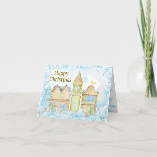 Scandinavisch geïnspireerde kerstkaart. Hygge bewe Feestdagen Kaart (Voorkant)