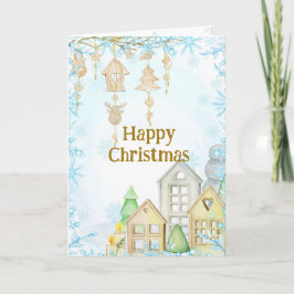 Scandinavisch geïnspireerde kerstkaart. Hygge Bewe Feestdagen Kaart