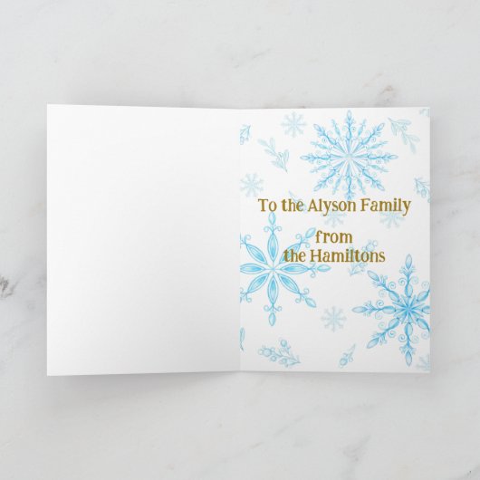 Scandinavisch geïnspireerde kerstkaart. Hygge Bewe Feestdagen Kaart (Binnen)