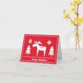 Scandinavisch geïnspireerde vakantiepas. bewerkbaa kaart (Gele Bloem)