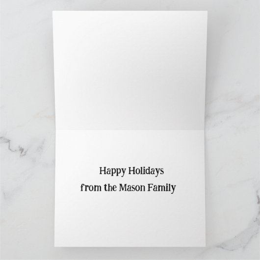 Scandinavisch geïnspireerde vakantiepas. Bewerkbar Bedankkaart (Binnen)