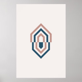 Scandinavisch Geometric Diamond Art Poster