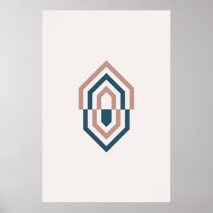 Scandinavisch Geometric Diamond Art Poster