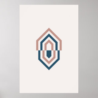Scandinavisch Geometric Diamond Art Poster