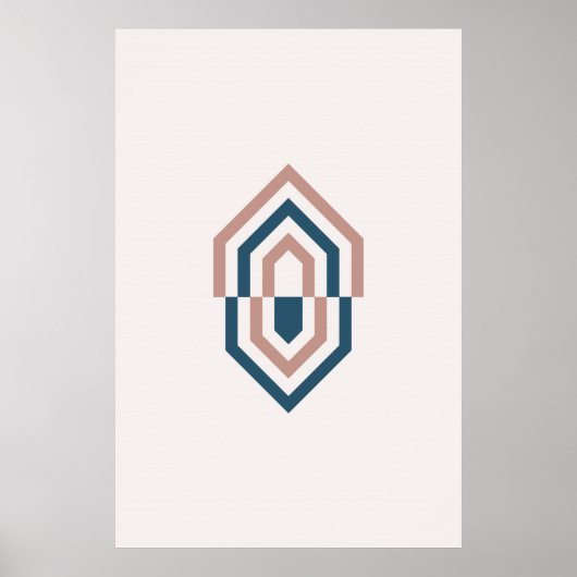 Scandinavisch Geometric Diamond Art Poster (Voorkant)