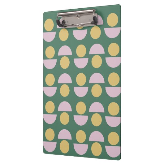 Scandinavisch geometric Floral Pattern in Green Klembord (Links)