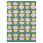 Scandinavisch geometric Floral Pattern in Green Klembord (Achterkant)