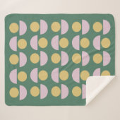 Scandinavisch geometric Floral Pattern in Green Sherpa Deken (Voorkant (horizontaal))