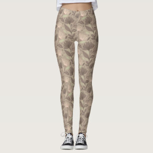 Scandinavisch geometrisch bloemmotive leggings