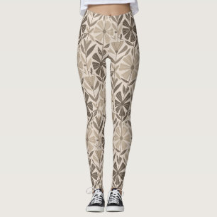 Scandinavisch geometrisch bloemmotive leggings