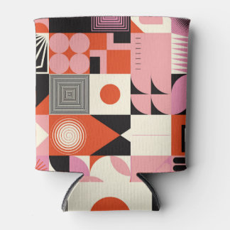 Scandinavisch geometrisch: kleurrijk kunstwerkpatr blikjeskoeler