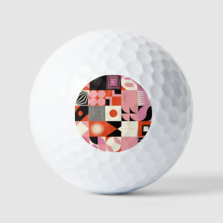 Scandinavisch geometrisch: kleurrijk kunstwerkpatr golfballen