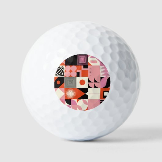 Scandinavisch geometrisch: kleurrijk kunstwerkpatr golfballen (Voorkant)