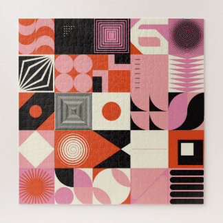 Scandinavisch geometrisch: kleurrijk kunstwerkpatr legpuzzel