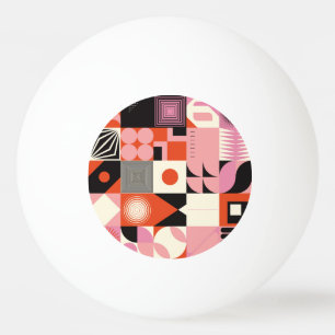 Scandinavisch geometrisch: kleurrijk kunstwerkpatr pingpongbal