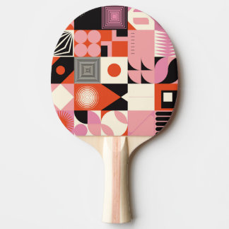 Scandinavisch geometrisch: kleurrijk kunstwerkpatr tafeltennisbatje