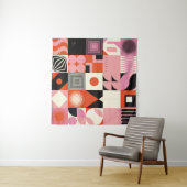 Scandinavisch geometrisch: kleurrijk kunstwerkpatr wandkleed (In situ)