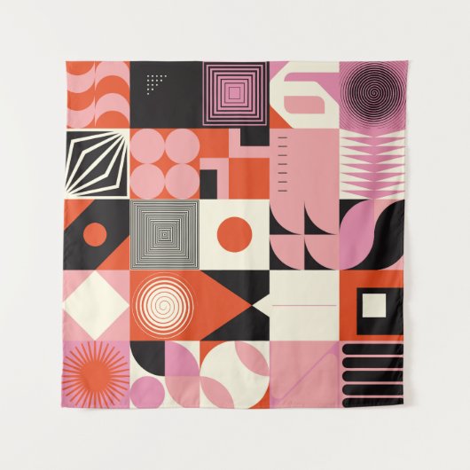 Scandinavisch geometrisch: kleurrijk kunstwerkpatr wandkleed (Voorkant)