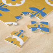 Scandinavisch gestileerd bloemenpatroon legpuzzel (Zijkant)