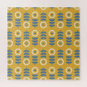 Scandinavisch gestileerd bloemenpatroon legpuzzel (Verticaal)