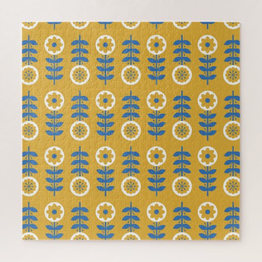 Scandinavisch gestileerd bloemenpatroon legpuzzel (Verticaal)