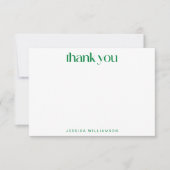 Scandinavisch groen Vrijgezellenfeest voor bloem Bedankkaart (Voorkant)