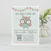 Scandinavisch groen waarvan het Baby shower door d Kaart (Staand voorkant)