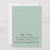 Scandinavisch groen waarvan het Baby shower door d Kaart (Achterkant)