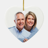 Scandinavisch hart 25 jaar samen Foto Keramisch Ornament (Achterkant)