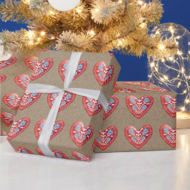 Scandinavisch Heart Wrapping Paper Cadeaupapier