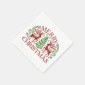 Scandinavisch herten Kerstmis Servet (Hoek)