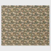 Scandinavisch hertenbos behang cadeaupapier (Vlak)