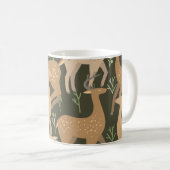 Scandinavisch hertenbos behang koffiemok (Voorkant rechts)