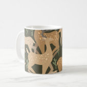 Scandinavisch hertenbos behang koffiemok (Voorkant links)