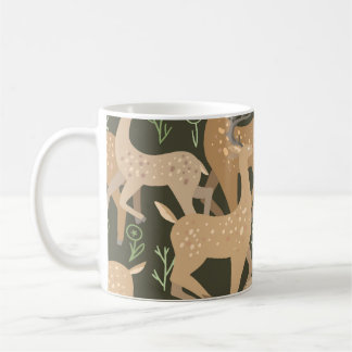 Scandinavisch hertenbos behang koffiemok