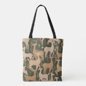 Scandinavisch hertenbos behang tote bag (Achterkant)