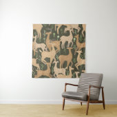 Scandinavisch hertenbos behang wandkleed (In situ)