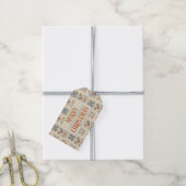 Scandinavisch hertenfeest cadeaulabel (Met Touw)