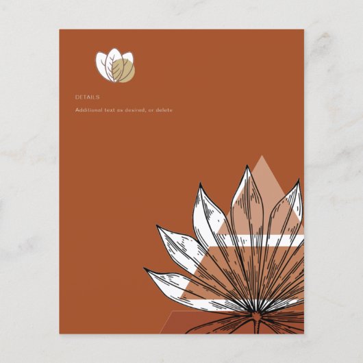 Scandinavisch Japandi Abstracte Lijnen Datum Opsla Flyer (Achterkant)