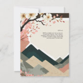 Scandinavisch Japandi bruiloft thema Aarde Tonen Kaart (Achterkant)