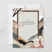 Scandinavisch Japandi bruiloft thema Aarde Tonen Kaart (Achterkant)