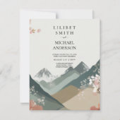 Scandinavisch Japandi bruiloft thema Aarde Tonen Kaart (Voorkant)