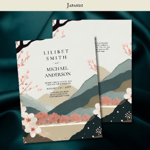 Scandinavisch Japandi bruiloft thema Aarde Tonen Kaart